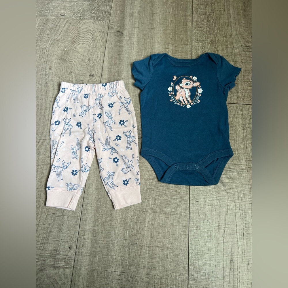 Disney Jumping Beans Blue Baby Bean Outfit 3 Months
